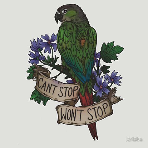 Can't Stop; Won't Stop (green-cheeked conure) Conure Tattoo, Parrot Tattoo, Pet Birds Parrots, Dragon Tattoo Back Piece, Girl Neck Tattoos, Conure Parrots, Feminine Tattoo Sleeves, Dragon Sleeve Tattoos, Japanese Dragon Tattoos