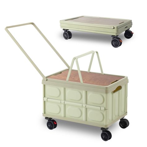 PRICES MAY VARY. 【Collapsible & Large Capacity】The utility rolling crate for teachers is 20.47 x 14.17 x 14.17 inches, which can accommodate 45L items,it can be folded easily, folded to 20.47 x 14.17 x 2.76 inches.You can store it in any corner, garage, cabinet, suitcase or under the bed,which saves you space,When in use, the grocery cart on wheels can be quickly unfolded for greater convenience. 【 Quick installation & brakes wheels】 This foldable shoping cart only requires a few steps to instal Shoping Cart, Cooler Cart, Cart On Wheels, Garage Cabinet, Grocery Cart, Utility Cart, Basket Tote, Christmas List, Shopping Cart