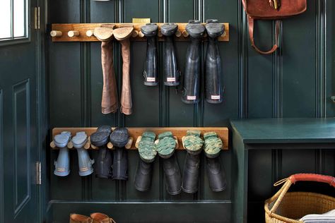 Streamline your shoe collection with these 16 smart boot storage ideas. From built-in shelves to organizers, you'll beat boot clutter in no time. Ikea Boot Storage, Mud Room Shoe Organizer, Boot Storage Ideas For Small Spaces, Shoe Shelving Ideas, Boot Storage Mudroom, Farm Boot Storage, Muddy Boot Storage Ideas, Mudroom Boot Storage Ideas, Wellie Boot Storage