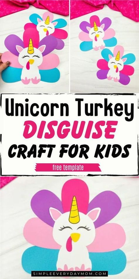 Are your kids working on a turkey disguise project this fall? If you’re not familiar, the turkey disguise project is a popular school kids activity, where kids design costumes to hide their turkeys from the farmer. This unicorn turkey disguise craft for kids is a great option for little fans of the magical creature.  Check out all of our turkey disguise project ideas and thanksgiving crafts for kids for more creative options. Unicorn Turkey Disguise, Turkey Disguise Project Ideas, Turkey Headband Craft, Turkey Disguise Project, School Kids Activities, Fun Thanksgiving Crafts, Thanksgiving Books, Turkey Disguise, Kids Craft Supplies