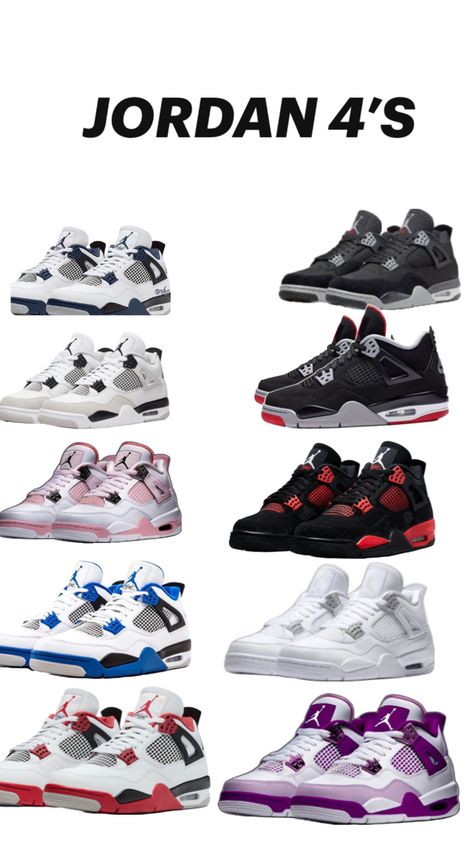 Jordans Collection, Jordan Fours, Jordans 4s, Jordans 4, Cute Jordans, Jordan 4’s, Pretty Sneakers, Jordan Retro 4