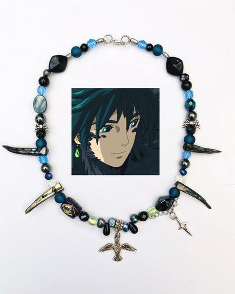 Howl Necklace Anime, Anime Themed Jewelry, Anime Inspired Beaded Jewelry, Ghibli Inspired Jewelry, Studio Ghibli Bracelet, Ghibli Bracelet, Anime Inspired Jewelry, Ghibli Necklace, Ghibli Jewelry