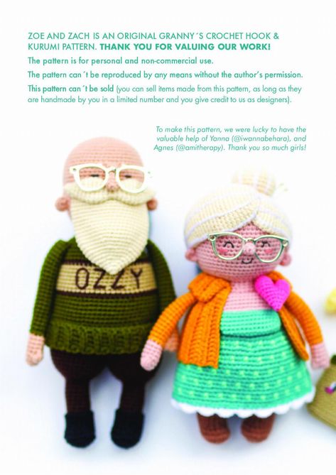 Zoe & Zach THE OLD COUPLE Crochet pattern Bunny Hoodie, Unicorn Doll, Floral Cupcakes, Bunny Hat, Old Couples, Hat Tutorial, Crochet Xmas, Baby Carriage, Moss Stitch