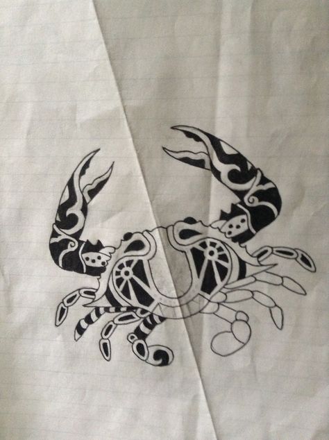 Unfinished tribal crab Coconut Crab Tattoo, Water Inspiration, Coconut Crab, Crab Tattoo, Band Tattoo Designs, Cross Tattoos, Waves Icon, Zodiac Tattoo, Pacific Nw