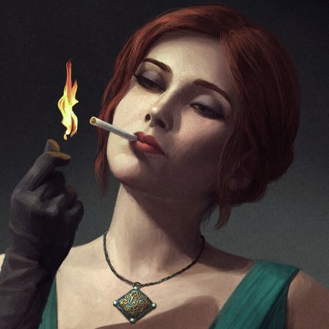 Triss Merigold, Witcher 3, The Witcher, Red Hair, Alexander, Red, Hair, Black