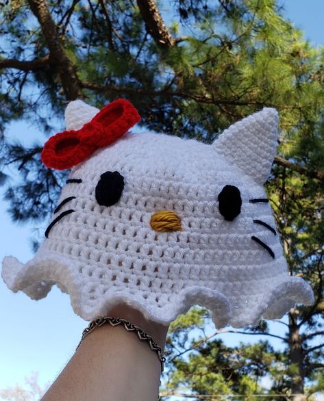 Cute Crochet Hats, Crochet Cat Hat, V Stitch, Fun Crochet Projects, Cat Hat, Crochet Cat, Cute Hats, Crochet Hat, Cute Crochet