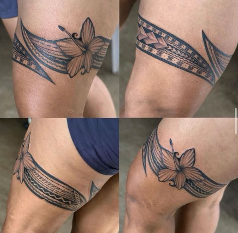 Niuean Tattoo Women, Thigh Trible Tattoos Women, Fijian Tattoo Women, Samoan Tattoo Women, Fiji Tattoo, Leg Band Tattoos, Polynesian Tattoos Women, Girl Thigh Tattoos, Henna Style Tattoos