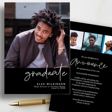 Graduation Card Announcements, Grad Congratulations, Graduation Announcements Wording, Graduation Bbq Party, Graduation Bbq, 2025 Graduation, Graduation Invitation Cards, Bbq Party Invitations, Graduation Announcement Template