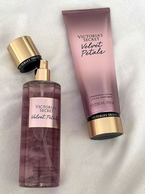 Indulge in the luxurious allure of Victoria's Secret Velvet Petals Perfume and Body Cream! 🌹✨ Immerse yourself in the enchanting fragrance of velvet petals, elegantly captured in this perfume. Paired with the rich, hydrating body cream, this duo provides a sensory experience that lingers all day. Elevate your scent game with Victoria's Secret – shop now for the epitome of floral sophistication! 🌺💖 #VictoriasSecret #VelvetPetals #PerfumeAndCream @ssiirenixx Victoria Secret Perfume Body Spray, Profumo Victoria Secret, Perfume Victoria Secret, Victoria Secret Body Spray, Parfum Victoria's Secret, Victoria's Secret Perfume, Victoria Secret Lotion, Alat Makeup, Lotion Gift