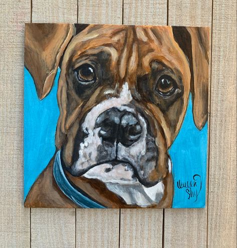 Boxer Dog Painting, Boxer Painting, Dog Watercolor Painting, Boxer Dogs Art, Dog Portraits Painting, Watercolor Dog Portrait, Dog Portraits Art, Animal Portraits Art, Watercolor Dog