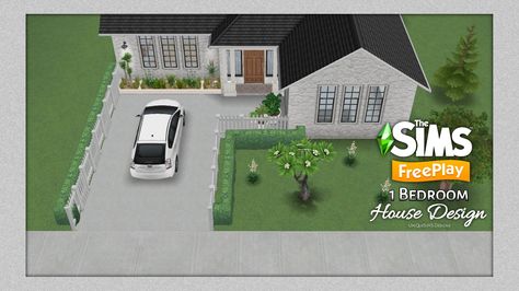 Sims Freeplay House Ideas Layout 1 Story, House Design One Story, Sims Freeplay House Ideas Floor Plans, 1 Bedroom House Design, The Sims Freeplay Houses Ideas, Sims Free Play House Ideas, Sims 4 One Story House, Small 1 Bedroom House, Sims Freeplay House Ideas Layout