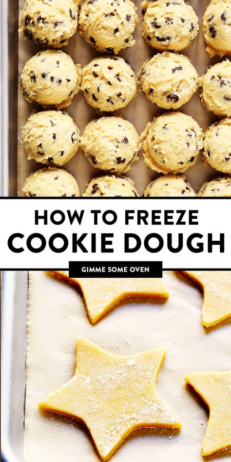 Freezable Cookie Dough, Freezer Cookie Dough, Freeze Cookie Dough, Freezable Cookies, Freezer Cookies, Frozen Cookie Dough, Fresh Baked Cookies, Gimme Some Oven, Frozen Cookies