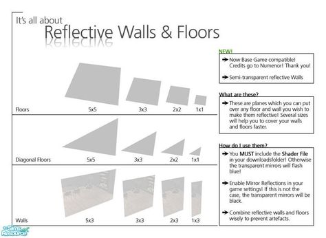 These semi-transparent mirrors will make your floors and walls reflective! You MUST include the Shader File in your downloads folder to have transparent mirror reflections. Enable mirror... Modern Vampires, Sims2 Cc, Bath Board, Sims 2 Mods, Pavilion Design, Office Wallpaper, The Sims 2 Cc, Ts2 Cc, Mirror Reflection