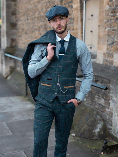 Men's Tweed Suits | Wedding Suits | Menswear – menswearr.com Vintage Wedding Outfits For Men, Peaky Blinders Suits Mens Fashion, Old Fashioned Suits Men, Peaky Blinders Wedding Suits, Peaky Blinders Suits Wedding, Vintage Wedding Suits For Men, Tweed Suits Men, Mens Vintage Suits, Vintage Suits For Men