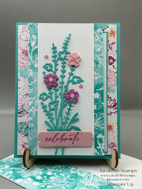 Stampin' Up Unbounded Beauty Flowers of Beauty Birthday Fun Fold Card | Tarabeth Stamps Beauty Suite, Stampin Up Birthday Cards, Beauty Flowers, Global Design Project, Youtube Live, Fun Fold Cards, Special Cards, Pretty Cards, Congratulations Card