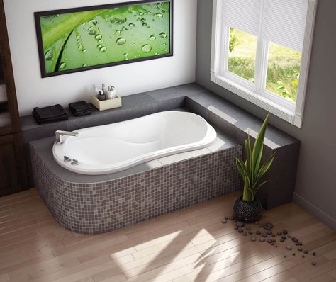 Two Person Bathtub, Soaker Bathtub, Bathtub Shower Combo, Bathtub Sizes, Refinish Bathtub, Drop In Bathtub, Walk In Shower Designs, Walk In Bathtub, Corner Tub