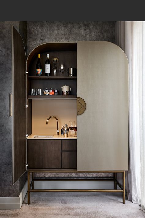 The Playford Hotel by Hachem | Eat Drink Design Awards Minibar Design, Hotel Minibar, Bar Console, Mini Apartments, Bar Unit, Drink Design, Quiet Room, Design 2023, Drinks Design