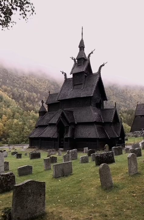 Norwegian Architecture, Dream House Aesthetic, Storybook Homes, Casa Halloween, Abandoned Church, Church Stage Design, Gothic Church, Location Inspiration, Old Churches