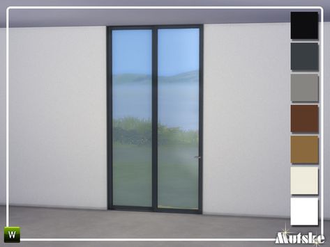 The Sims Resource - Banks Door Sliding Mid Wall 2x1 Sims 4 Cc Sliding Doors, Sims 4 Cc Furniture Doors, Sims 4 Sliding Door, Sims Furniture, Sims 4 Traits, Fireplace Doors, Door Sliding, Sims 4 Cc Furniture, Cc Sims