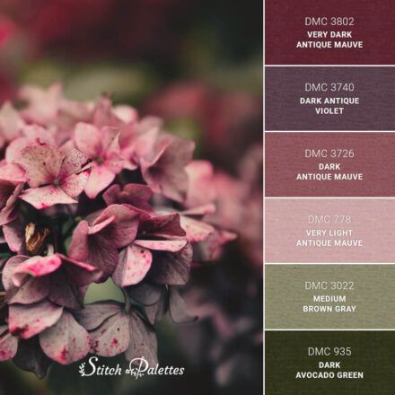 Rosemary Green Color Palette, Light Pink Color Palette Colour Schemes, Mauve Living Room, Embroidery Color Palette, Mauve Bedroom, House Color Palettes, Pink Color Schemes, Forest Color, Color Schemes Colour Palettes