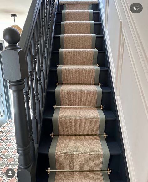 Stair Runner Rods, Compton Verney, Staircase Runner, Stair Rods, Stair Hardware, Staircase Decor, Door Plaques, Stair Steps, External Doors