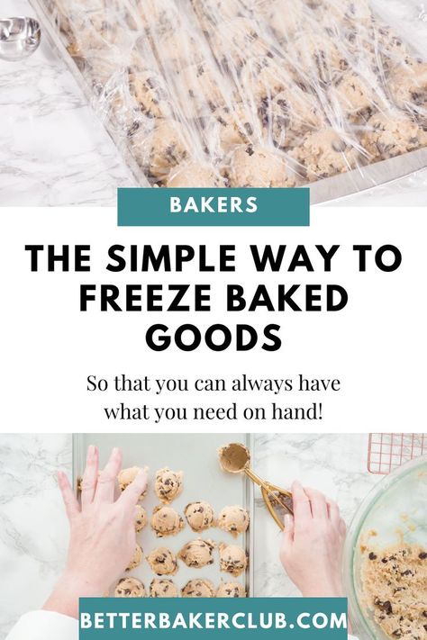 Consider this your complete guide to make-ahead baking! Here I include all my freezing & thawing tips and how-to's: like freezing cakes, freezing pies, how to freeze cookie dough, and how to thaw baked goods. Includes tips for how to freeze breads and other baked goods. If you are starting a home bakery and want to learn time saving tips so that you can bake ahead and freeze your inventory, read the full blog post for loads of useful tips! #freezingbakedgoods Freezing Pies, Freezing Cakes, Bake Ahead, Freeze Cookie Dough, Freezing Bread, Time Saving Tips, Cottage Food, Store Bought Frosting, Gooey Brownies