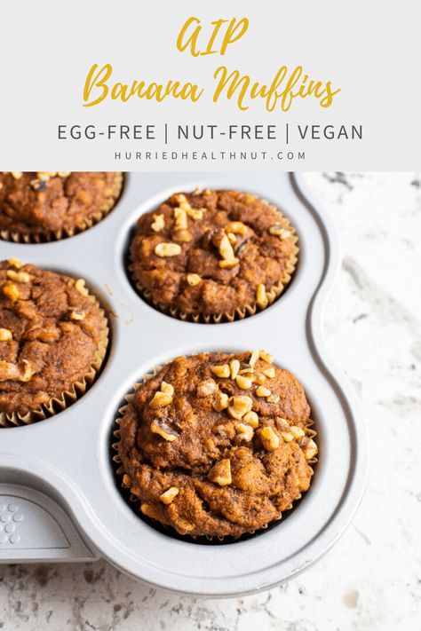 Aip Muffins, Aip Banana, Egg Free Paleo, Tigernut Recipes, Paleo Banana Bread Muffins, Aip Protocol, Aip Bagels, Aip Vegan, Aip Recipe