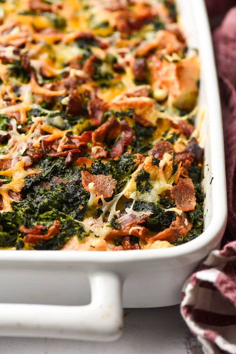 Sweet Potato Healthy, Overnight Hashbrown Breakfast Casserole, Breakfast Casserole With Bacon, Bacon Casserole Recipes, Sweet Potato Breakfast Casserole, Overnight Casserole, Ham Breakfast Casserole, Breakfast Casserole With Bread, Casserole With Bacon