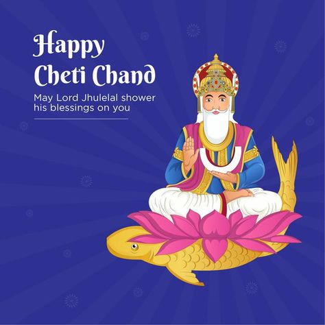 Happy cheti chand | Premium Vector #Freepik #vector #new-year #water #fish #celebration Happy Cheti Chand, Cheti Chand, Hindu New Year, New Year Banner, Exotic Beaches, Shiva Lord Wallpapers, Friendship Quotes Funny, Islamic Prayer, Indian Festivals