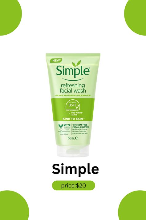 Simple Face Wash Simple Face Wash, Choosing Kindness, Simple Cleanser, Retinol Face Cream, Skin Washing, Facial Routines, Best Face Wash, Skincare Quotes, Basic Skin Care Routine