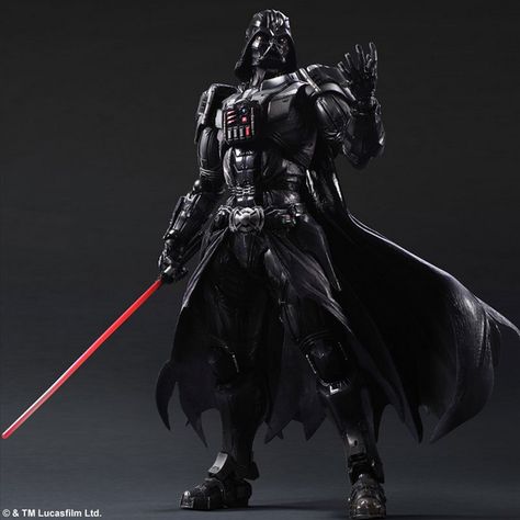 Darth Vader | Variant Action Figure Darth Vader Armor Concept, Darth Vader Upgraded Suit, Darth Vader Alternate Design, Vader Redesign, Darth Vader Armor, Play Arts Kai Action Figures, Japanese Armor, Star Wars Villains, Darth Vader Star Wars