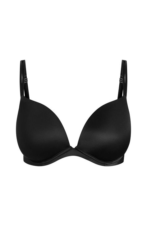 Experience confident allure with the City Chic Black Underwired Plunge Bra. This bra seamlessly merges support and sensuality, featuring an elegant black hue and a flattering plunge neckline. The underwired design offers uplift and shape, making it a versatile choice for various outfits. Elevate your lingerie collection with this black underwired plunge bra that effortlessly combines comfort and captivating style. Plunge Bra Outfit, Bra Outfit, Cropped Linen Trousers, Party Dress Sale, Wonder Bra, Linen Bottoms, Trending Sandals, Leggings Sale, Trainer Boots