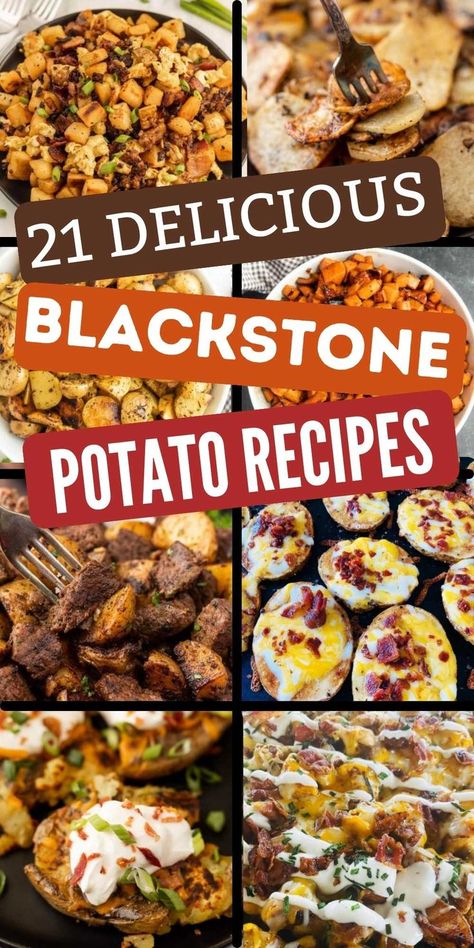 Recipes For Blackstone Griddle, Potato Recipe Ideas, Grilled Prime Rib, Grilled Potato Recipes, Outdoor Griddle Recipes, Grilled Dinner Recipes, Griddle Cooking Recipes, Grilled Side Dishes, Best Potato Recipes