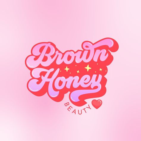 The cutest girly package designed for @brownhoneybeauty 🫶🏼✨💕 Totally in love with how everything turned out and that beautiful gradient against the red is just 🤌🏼 Want to work together? Slide into my DMs 👀💌 #graphicdesign #adobeillustrator #graphicdesignuk #graphicdesigner #branddesign #logodesign #logo #funkylogo #funlogo #trendylogo #trendydesign #funkydesign #logodesignclub Girly Graphic Design, Ems Logo, Girly Logo, Honey Beauty, Beautiful Gradient, Trendy Logos, Funky Design, Shirt Print Design, Typography Logo