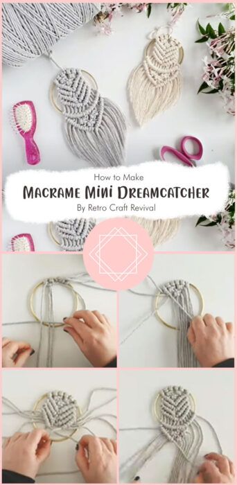 Lovely Macrame Angel Free Pattern Ideas - Carolinamontoni.com Macrame Basket Patterns, Macrame Ring Wall Hanging Tutorial, Small Macrame Projects Tutorial, Mini Macrame Tutorial, Macrame Sailboat, Unique Macrame Ideas, Free Macrame Patterns Tutorials, Macrame Wall Hanging Pattern Free, Easy Macrame Projects