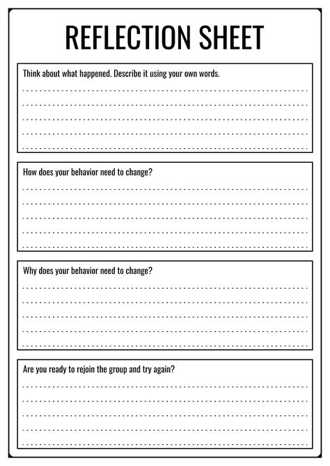 Social Work Supervision Template, Behavior Reflection Sheet Middle School, Goodnotes Ideas, Behavior Reflection Sheet, Trippy Quotes, Family Therapy Activities, Reflective Listening, Reflection Drawing, Therapy Questions