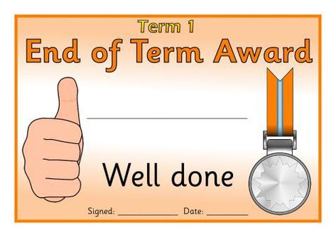 Editable End of Term Award Certificates (SB4487) - SparkleBox Reading Certificates, Student Certificates, Senses Preschool, Writing Mini Lessons, Science Room, Certificate Of Achievement Template, Teacher Evaluation, Family Worksheet, Education Poster Design