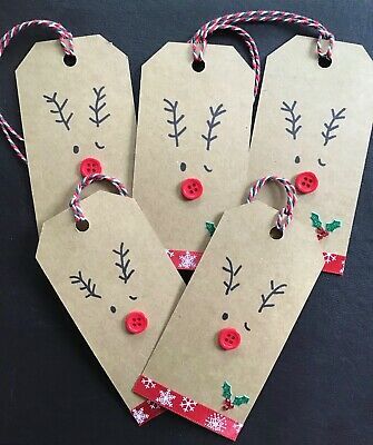 Reindeer Gift Tags, Christmas Tags Handmade, Diy Christmas Tags, Tag Cards, Christmas Gift Tags Diy, Christmas Bazaar, Christmas Gift Tags Handmade, Xmas Tags, Christmas Bookmarks