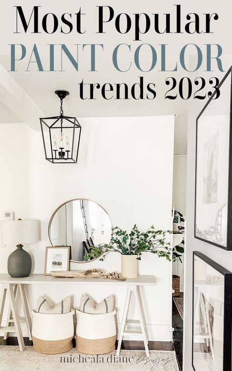 Whole house paint color trends 2023 Neutral Paint Colors Sherwin Williams, Best Farmhouse Paint Colors, Whole House Paint Colors, Popular Interior Paint Colors, Joanna Gaines Paint Colors, Neutral Interior Paint Colors, Best White Paint Colors, Benjamin Moore Cloud White, Laundry Room Paint Color