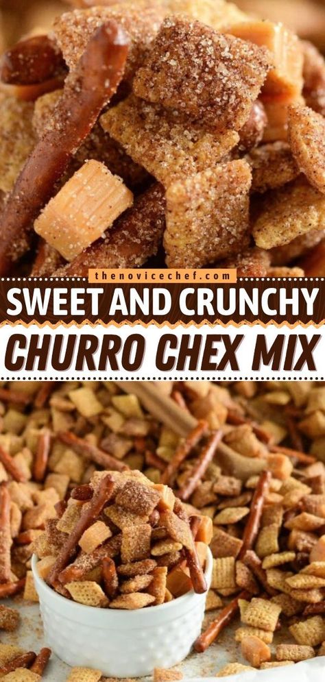 Smores Chex Mix Recipe, Sweet N Salty Snack Mixes, Crispix Mix Recipes, Non Refrigerated Snacks, Pretzels And Caramel, Gluten Free Chex Mix Recipes, Sweet Chex Mix Recipe, Chex Mix Recipes Sweet, Tv Snacks