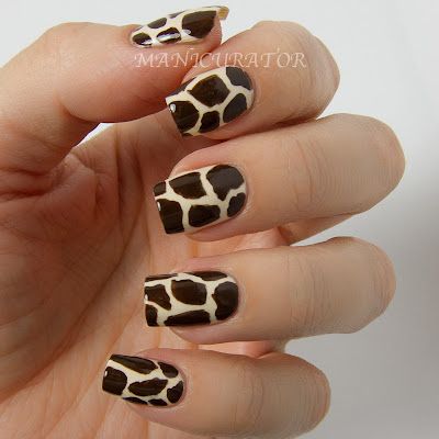 Giraffe Nail Art, Giraffe Nails, Animal Print Nails Art, Animal Nail Art, Nail Polish Art, Animal Nails, Animal Print Nails, Beautiful Nail Designs, Fancy Nails