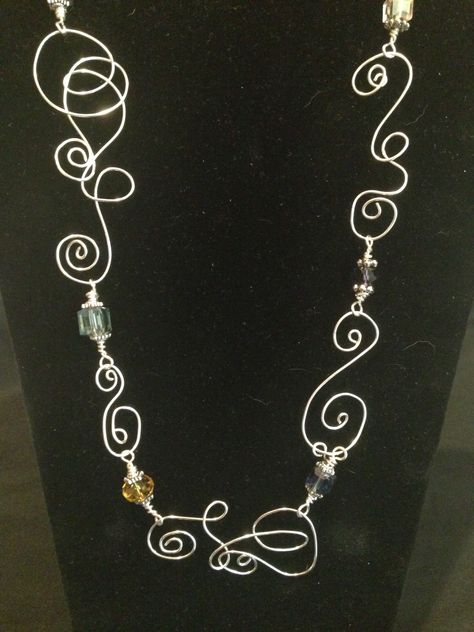 Swirl crazy Inspo Board, Wire Wrapped Necklace, Girly Jewelry, Beads And Wire, Wire Art, Wire Wrapped Jewelry, Jewelry Designs, Jewelry Ideas, Diy Ideas