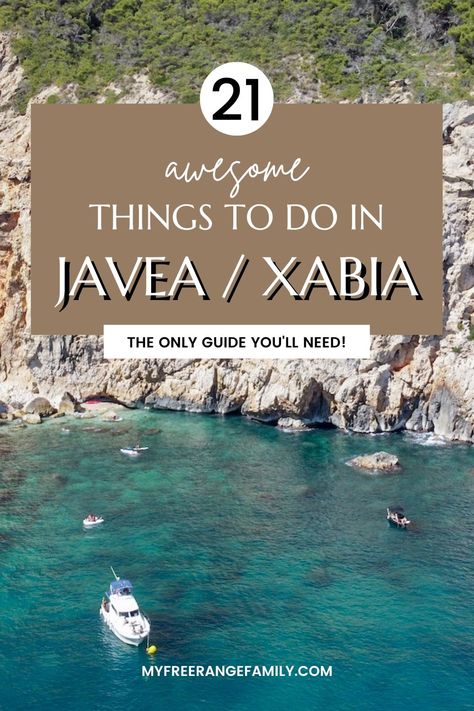 Are you looking for the best things to do in Javea, Spain? Our complete Javea guide provides you ALL the travel information you'll need, from choosing the best Javea beaches, to the best Javea walks, and the best Javea activities. Our list has you covered, from Javea day trips, through to family friendly summer vacation ideas. Javea in the Costa Blanca is without a doubt one of the most perfect destinations to visit in Spain. Go read this blog, for everything you need to know! Javea Spain, Spain Destinations, Beach Holiday Destinations, Summer Vacation Ideas, Spain Travel Guide, Europe Trip Itinerary, Holiday Guide, Family Travel Destinations, Beaches In The World