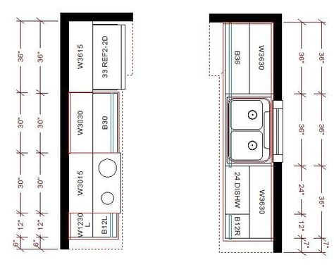 Kitchen Layout Galley, Galley Kitchen Floor Plans, Ikea Galley Kitchen, Small Kitchen Floor Plans, Small Galley Kitchen Designs, Galley Kitchen Renovation, Galley Kitchen Layout, Best Kitchen Layout, Galley Kitchen Design