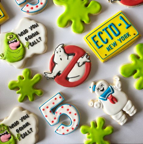 136 Likes, 3 Comments - Cotton Lane Bakery (@cottonlanebakery) on Instagram: “Ghostbusters and Minecraft cookies going out today. #cottonlanebakery #whoyougonnacall…” Ghostbusters Cake, Ghost Busters Birthday Party, Ghostbusters Birthday Party, Ghostbusters Party, Class Birthdays, Cookie Monster Birthday, Monster Birthday Parties, Pretty Cookies, Party Decoration