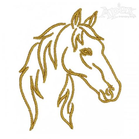 Horse Embroidery Design Clothing Embellishments, Horse Outline, Machine Embroidery Designs Projects, Outline Embroidery, Stamps Design, Horse Embroidery, Animals Embroidery, Horse Motif, Quilting Board