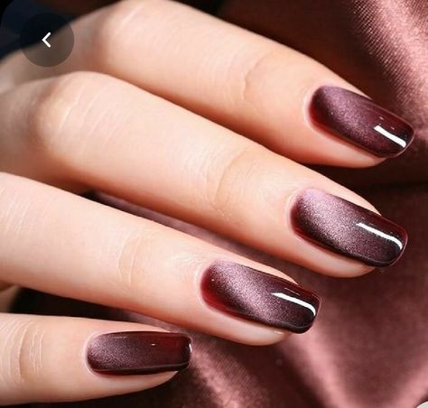 Cat Eye Nails Square, Wine Colored Nails, Elegant Nails Classy, Cherry Mocha Nails, Mocha Nails, Maroon Nail Designs, Maroon Nail, Cherry Mocha, Wine Nails