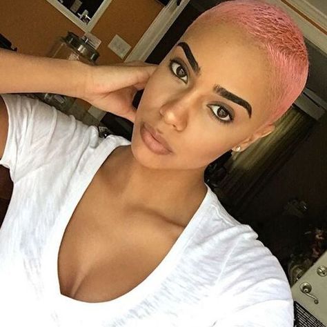 Short Hair Styles African American, Shaved Hair Women, Shaved Hairstyles, Natural Hair Short Cuts, Cut Life, Edgy Pixie, Woman Shaving, Bald Hair, Hairstyle Gallery