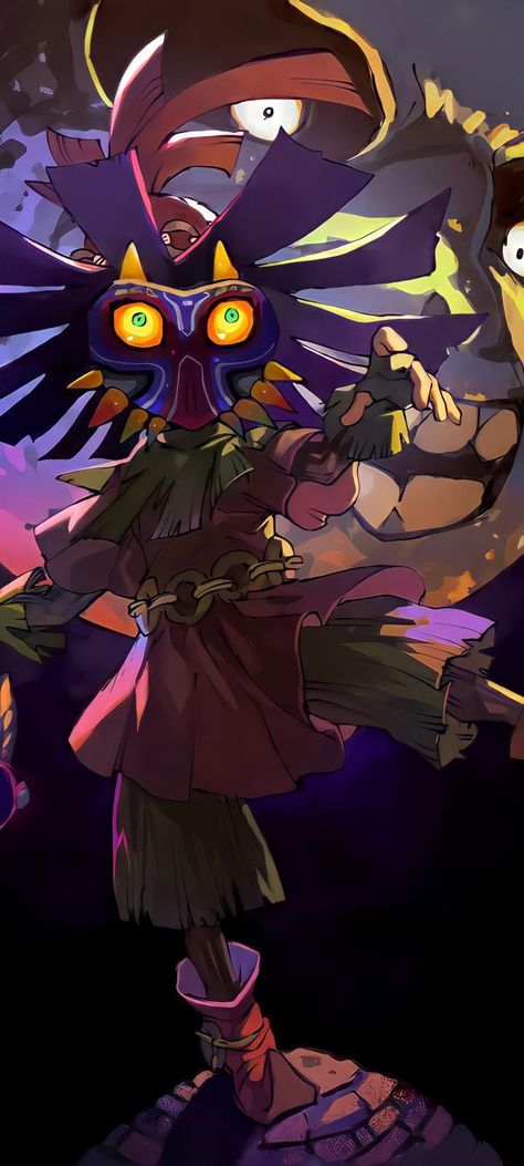 Legend Of Zelda Majora's Mask Wallpaper, Legend Of Zelda Wallpaper Majoras Mask, Majora’s Mask, Majoras Mask Wallpaper, The Legend Of Zelda Wallpaper, Majoras Mask Skull Kid, Majoras Mask Art, Princess Zelda Art, Zelda Wallpaper