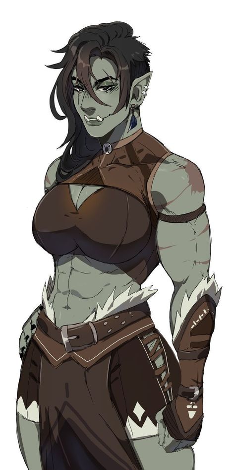 Half Orc Woman, Goblin Barbarian, Orc Oc, Orc Woman, Female Half Orc, Oc Redesign, Orc Female, Fire Mage, Female Orc